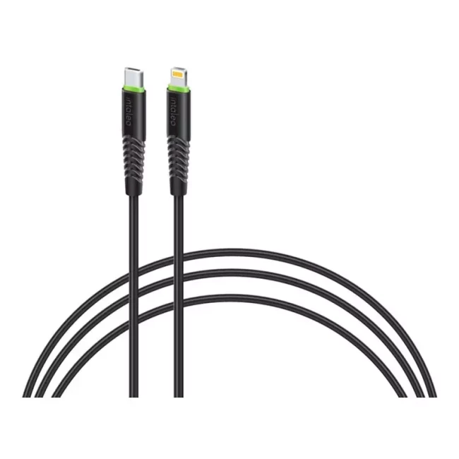 Кабель Intaleo CBFLEXTL1 USB Type-C - Lightning 1.2 м Black (1283126542459)