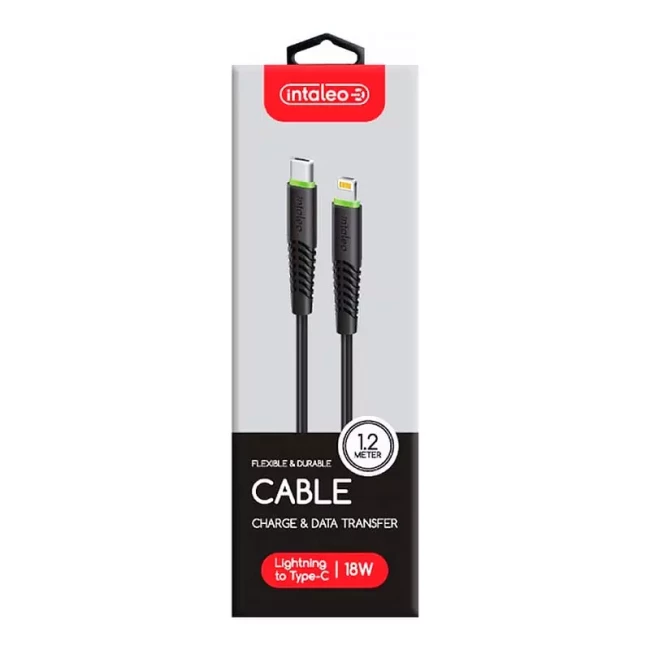 Кабель Intaleo CBFLEXTL1 USB Type-C - Lightning 1.2 м Black (1283126542459)