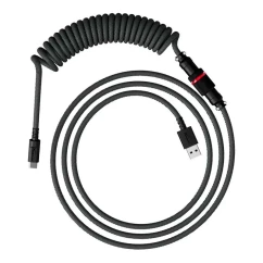Кабель зарядки/синхронизации HyperX USB-A к USB-C спиральный 1.37м серо-черный (6J679AA)