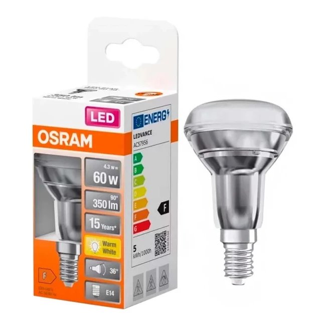 LED лампа бытовая Spot Reflector bulb R50 4,3W E14 OSRAM (4058075126022/8543709000)
