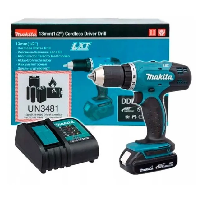 Шуруповерт-дрель Makita 18В LXT 42Нм (DDF453SYX5)