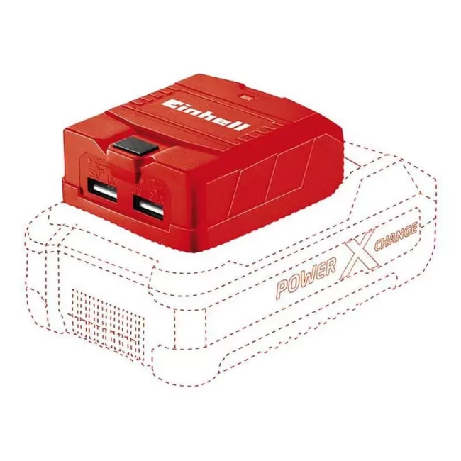 Зарядний пристрій Einhell TE-CP 18 Li USB PXC 18В1А/2.1А 2хUSB 0.06 кг (4514120)