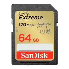 Карта пам'яті SanDisk MicroSDXC 64GB C10 UHS-I Extreme V30 U3 R170/W80MB/s + SD