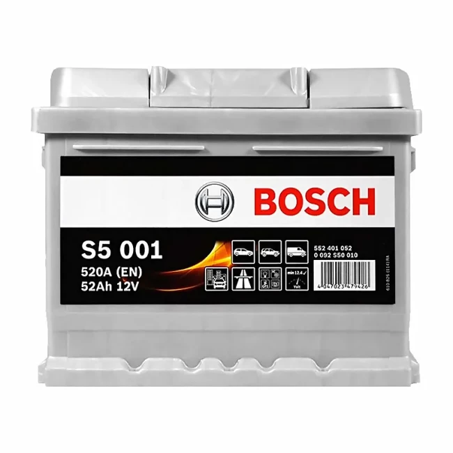 Автомобильный аккумулятор BOSCH S5 001 6CT-52Ah АзЕ (0092S50010)