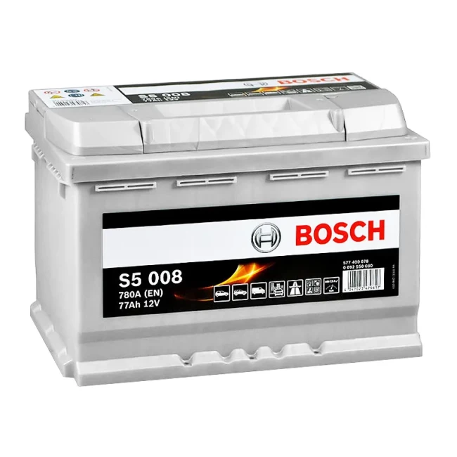 Автомобильный аккумулятор BOSCH S5 008 6CT-77Ah АзЕ (0092S50080)