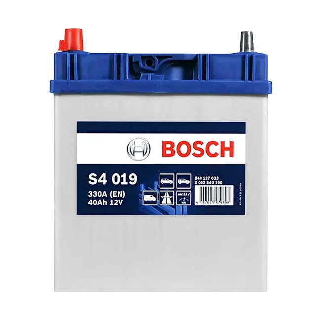 Автомобильный аккумулятор BOSCH S4 019 6CT-40Ah Asia Аз (0092S40190) Автомобильный аккумулятор BOSCH S4 019 6CT-40Ah Asia Аз (0092S40190)