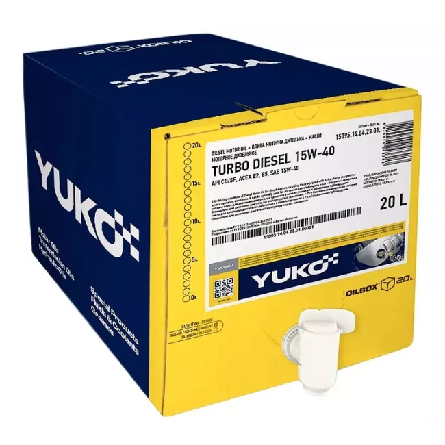Моторна олива Yuko Turbo Diesel 15W-40 API CD/SF 20 л (4820070243895) Моторна олива Yuko Turbo Diesel 15W-40 API CD/SF 20 л (4820070243895)