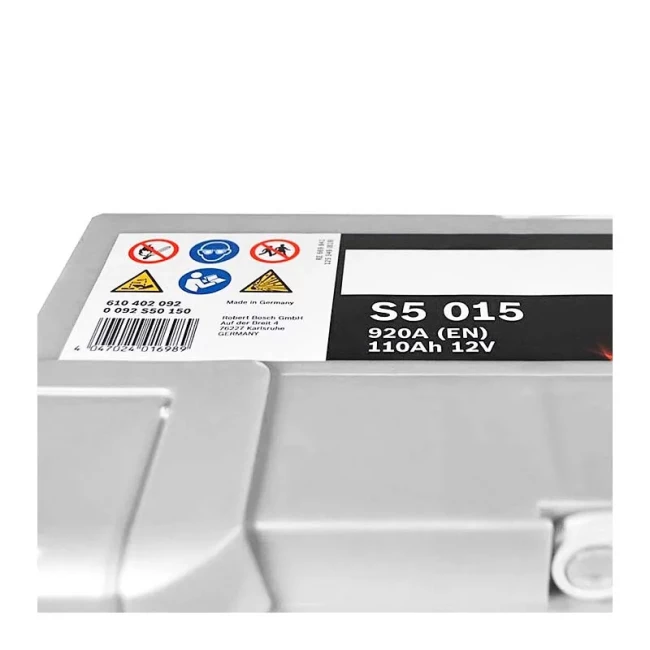 Автомобильный аккумулятор BOSCH S5 015 6CT-110Ah АзЕ (0092S50150)