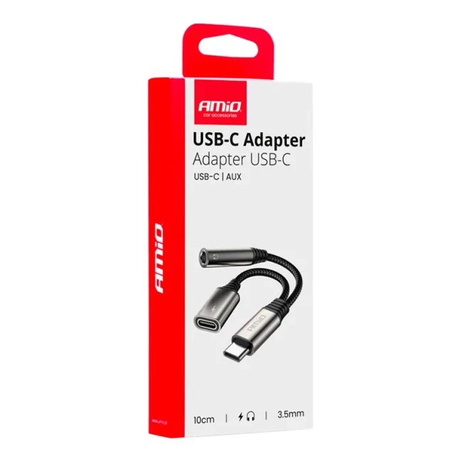 Кабель-адаптер AMiO USB-C на USB-C + Mini Jack 3,5мм (04295/042953)