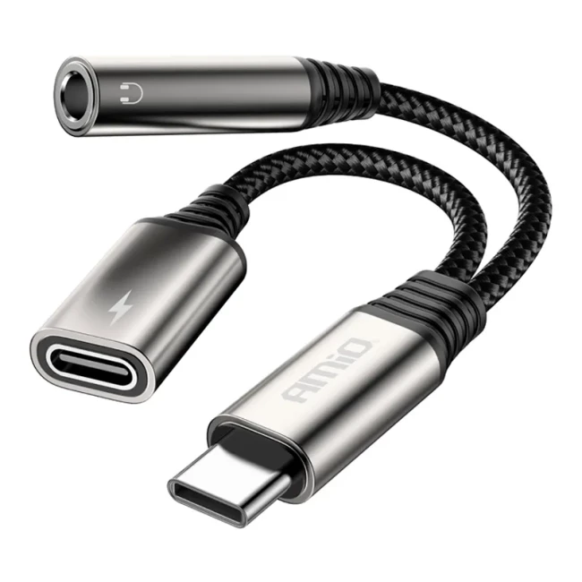 Кабель-адаптер AMiO USB-C на USB-C + Mini Jack 3,5мм (04295/042953)
