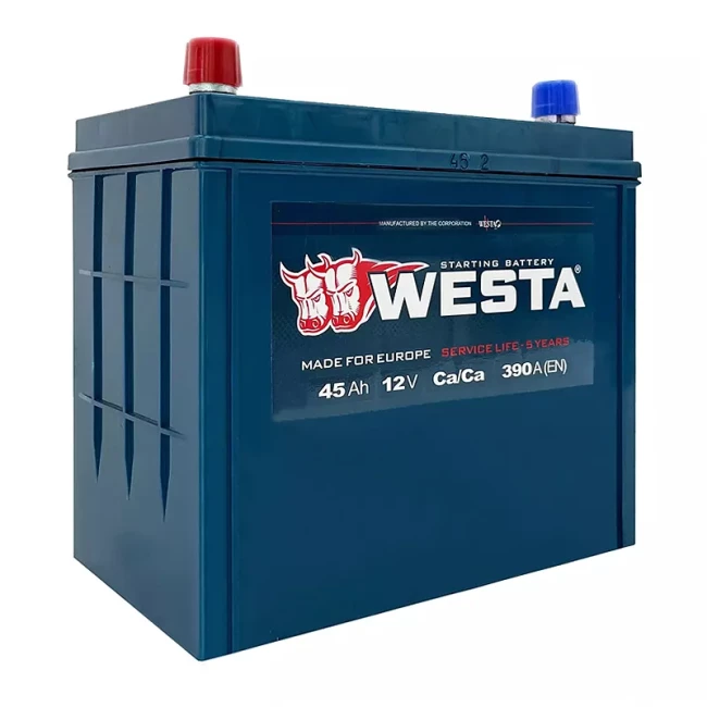 Автомобильный аккумулятор WESTA 6CT-45Аh Asia Аз (WA451) Автомобильный аккумулятор WESTA 6CT-45Аh Asia Аз (WA451)