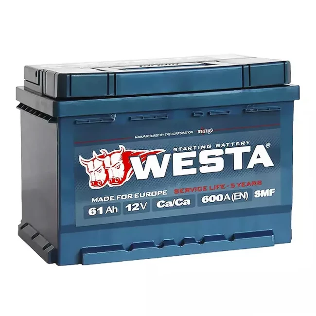 Автомобильный аккумулятор WESTA 6CT-61Аh Аз (WPR611)