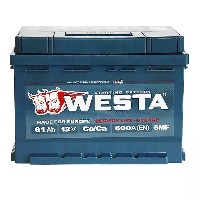 Автомобильный аккумулятор WESTA 6CT-61Аh Аз (WPR611)