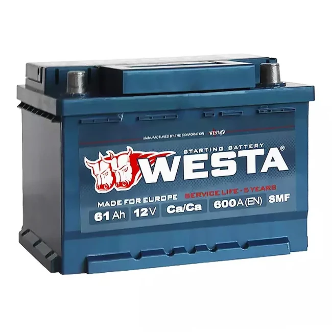 Автомобильный аккумулятор WESTA 6CT-61Аh Аз (WPR611)