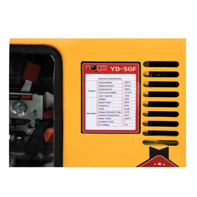 Дизель-генераторна установка NORM 5KW YD-5GF