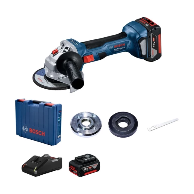 Шлифмашина угловая Bosch GWS 180 аккумуляторная 18 В 4.0 Ah 125 мм 11000 об/мин (0.601.9H9.025)