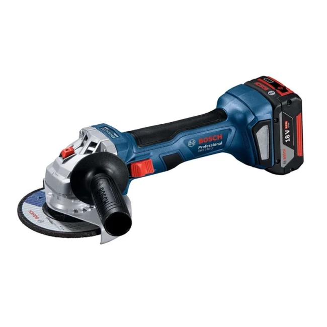 Шлифмашина угловая Bosch GWS 180 аккумуляторная 18 В 4.0 Ah 125 мм 11000 об/мин (0.601.9H9.025) Шлифмашина угловая Bosch GWS 180 аккумуляторная 18 В 4.0 Ah 125 мм 11000 об/мин (0.601.9H9.025)