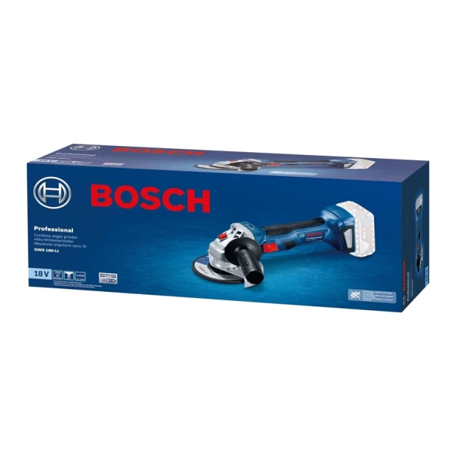 Шлифмашина угловая Bosch GWS 180-LI аккумуляторная 18 В 125 мм М14 Solo (0.601.9H9.020)
