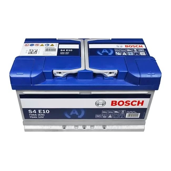 Автомобильный аккумулятор BOSCH S4 E10 6CT-75Ah АзЕ (0092S4E100)