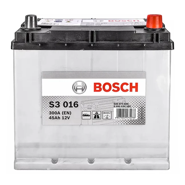 Автомобильный аккумулятор BOSCH S3 016 6CT-45Ah Asia АзЕ (0092S30160)