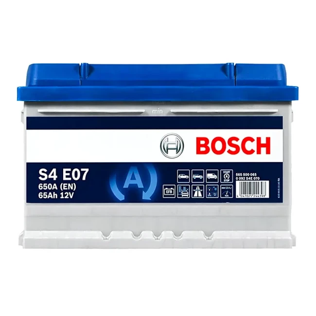 Автомобильный аккумулятор BOSCH S4 E07 6CT-65Ah АзЕ (0092S4E070)