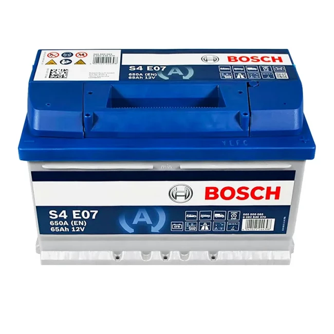 Автомобильный аккумулятор BOSCH S4 E07 6CT-65Ah АзЕ (0092S4E070)