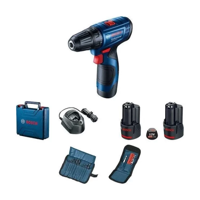 Шурупокрут-дриль Bosch GSR 120-LI + набір біт 11 шт + свердла 12 шт (0.601.9G8.002)