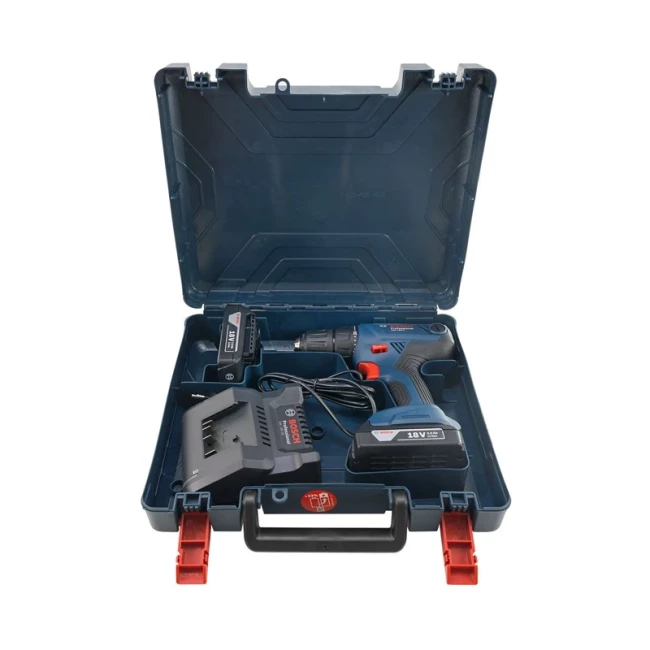 Шуруповерт-дрель Bosch GSR 180 LI + 2х2.0 Ah + набор бит 11 шт + набор сверл 12 шт (0.601.9F8.10A)