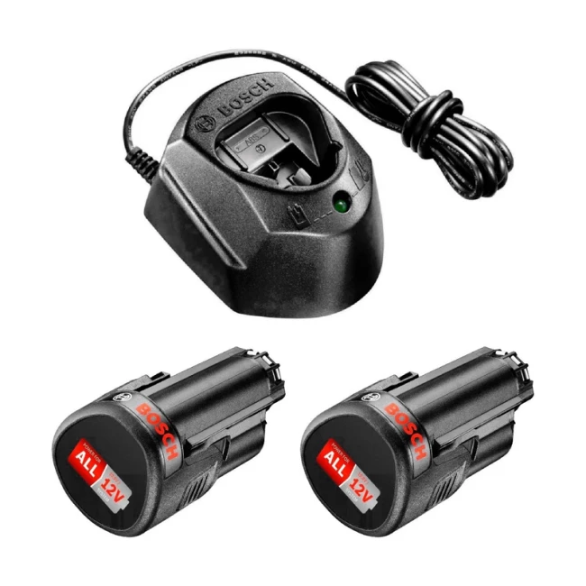 Набор аккумуляторов и ЗУ Bosch 2 АКБ 12 В 1.5 Ah и ЗП GAL 1210 CV (1.600.A01.L3E)