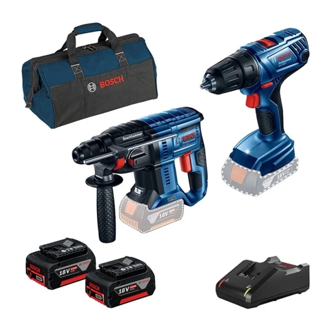 Набор инструментов Bosch Professional GBH 180-LI + GSR 180-LI + 2хGBA 18 V 4.0 Ah (0.615.990.M31) Набор инструментов Bosch Professional GBH 180-LI + GSR 180-LI + 2хGBA 18 V 4.0 Ah (0.615.990.M31)