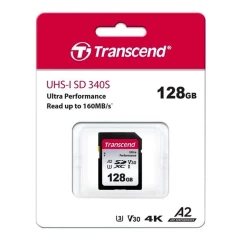 Карта пам'яті Transcend SD 128GB C10 UHS-I U3 A2 R160/W90MB/s 4K (TS128GSDC340S)