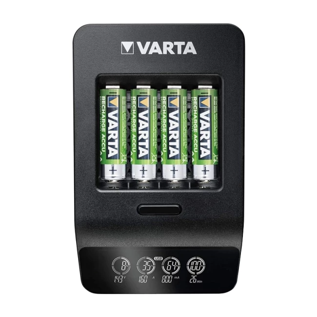 Зарядное устройство Varta LCD Smart Plus Charger + 4xAA 2100mAh (57684101441)