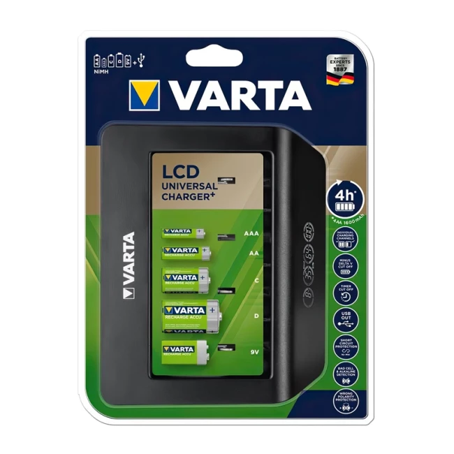 Зарядний пристрій Varta LCD Universal Charger Plus (57688101401)