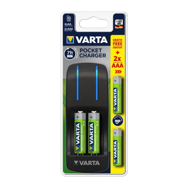 Зарядний пристрій Varta Pocket Charger + 4AA 2100mAh + 2AAA 800mAh NI-MH (57642301431) Зарядний пристрій Varta Pocket Charger + 4AA 2100mAh + 2AAA 800mAh NI-MH (57642301431)