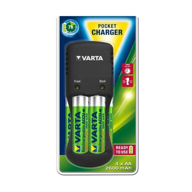 Зарядний пристрій Varta Pocket Charger + 4AA 2600mAh NI-MH (57642101471) Зарядний пристрій Varta Pocket Charger + 4AA 2600mAh NI-MH (57642101471)