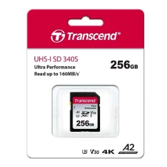 Карта памяти Transcend SD 256GB C10 UHS-I U3 A2 R160/W90MB/s 4K (TS256GSDC340S)