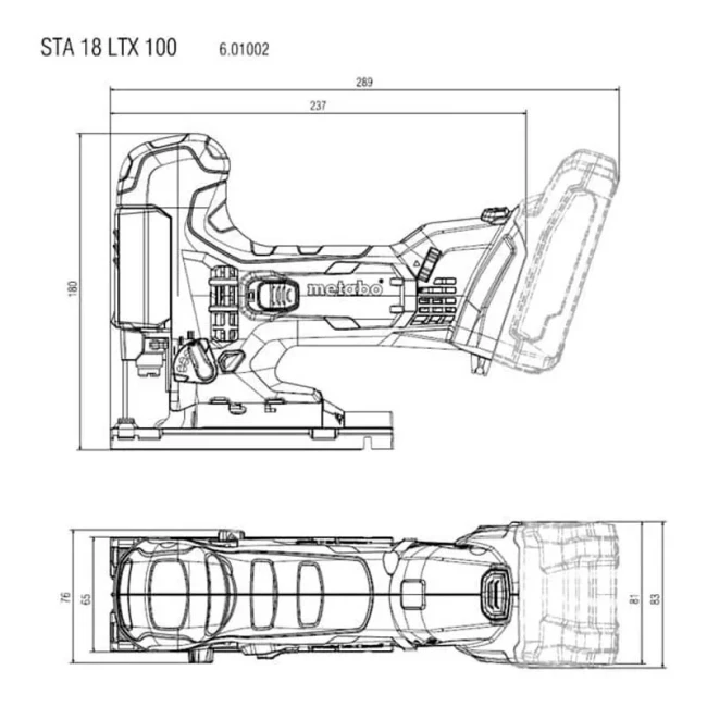 Лобзик Metabo STA 18 LTX 100 LI HD аккумуляторный 18В (601002890)