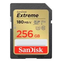 Карта памяти SanDisk SD 256GB C10 UHS-I U3 R180/W130MB/s Extreme V30