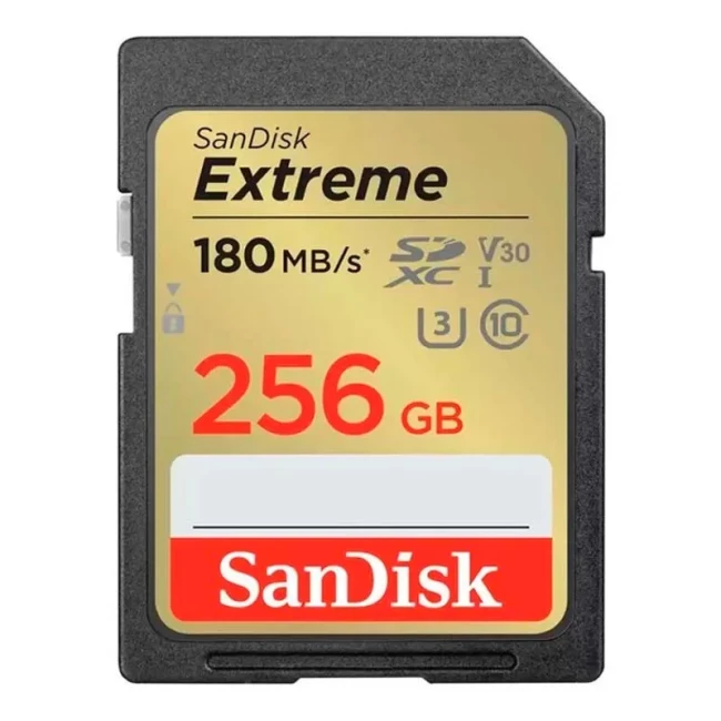 Карта памяти SanDisk SD 256GB C10 UHS-I U3 R180/W130MB/s Extreme V30 (SDSDXVV-256G-GNCIN)