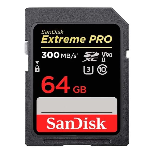 Карта памяти SanDisk SD 64GB C10 UHS-II U3 V90 R300/W260MB/s Extreme Pro (SDSDXDK-064G-GN4IN) Карта памяти SanDisk SD 64GB C10 UHS-II U3 V90 R300/W260MB/s Extreme Pro (SDSDXDK-064G-GN4IN)