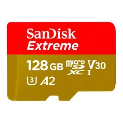 Карта пам'яті SanDisk microSD 128GB C10 UHS-I U3 R190/W90MB/s Extreme V30