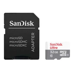 Карта памяти SanDisk microSD 32GB C10 UHS-I R100MB/s Ultra + SD (SDSQUNR-032G-GN3MA)