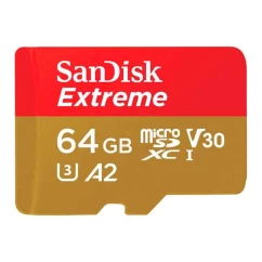 Карта пам'яті SanDisk microSD 64GB C10 UHS-I U3 R170/W80MB/s Extreme V30