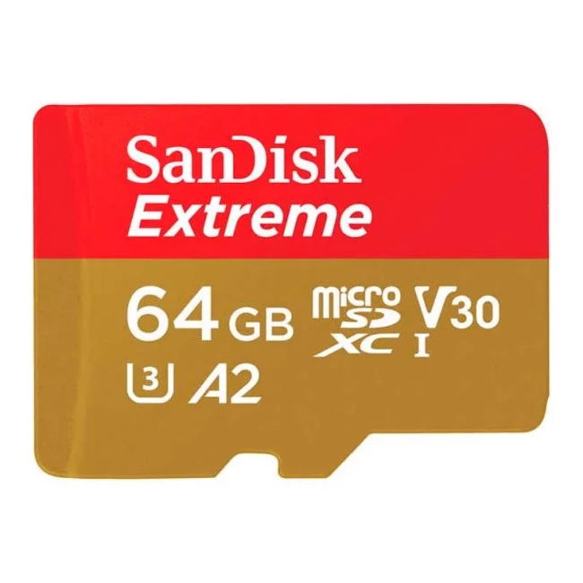 Карта пам'яті SanDisk microSD 64GB C10 UHS-I U3 R170/W80MB/s Extreme V30 (SDSQXAH-064G-GN6MN)