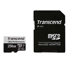 Карта памяти Transcend microSD 256GB C10 UHS-I U3 A2 R160/W125MB/s + SD