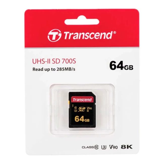 Карта памяти Transcend SD 64GB C10 UHS-II U3 R285/W220MB/s 4K (TS64GSDC700S)