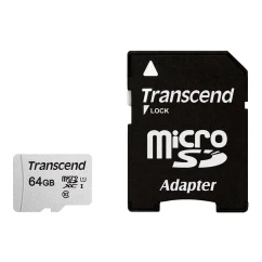 Карта пам'яті Transcend microSD 64GB C10 UHS-I R100/W20MB/s + SD