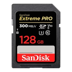 Карта памяти SanDisk SD 128GB C10 UHS-II U3 V90 R300/W260MB/s Extreme Pro
