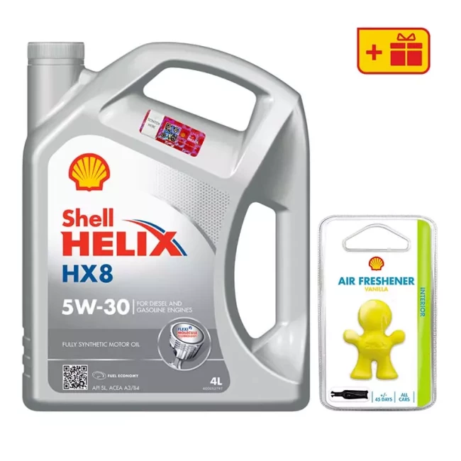Моторное масло Shell Helix HX8 5W-30 4л + освежитель Little Joe Моторное масло Shell Helix HX8 5W-30 4л + освежитель Little Joe
