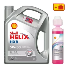 Набор Shell Helix HX8 ECT C3+OEM 5W-30, 5 л + Summer Screenwash Concentrate 0.25 л